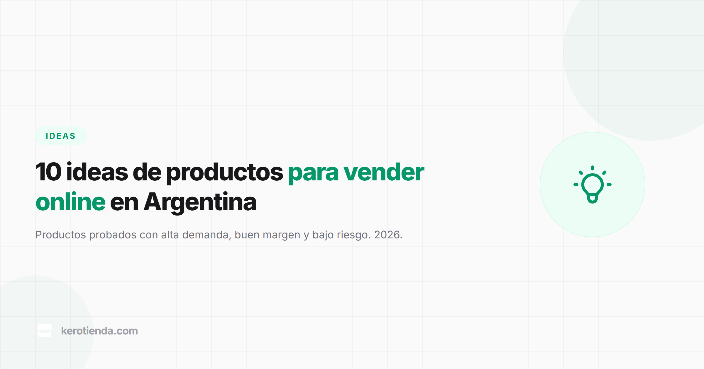 10 ideas de productos para vender online en Argentina (2026)